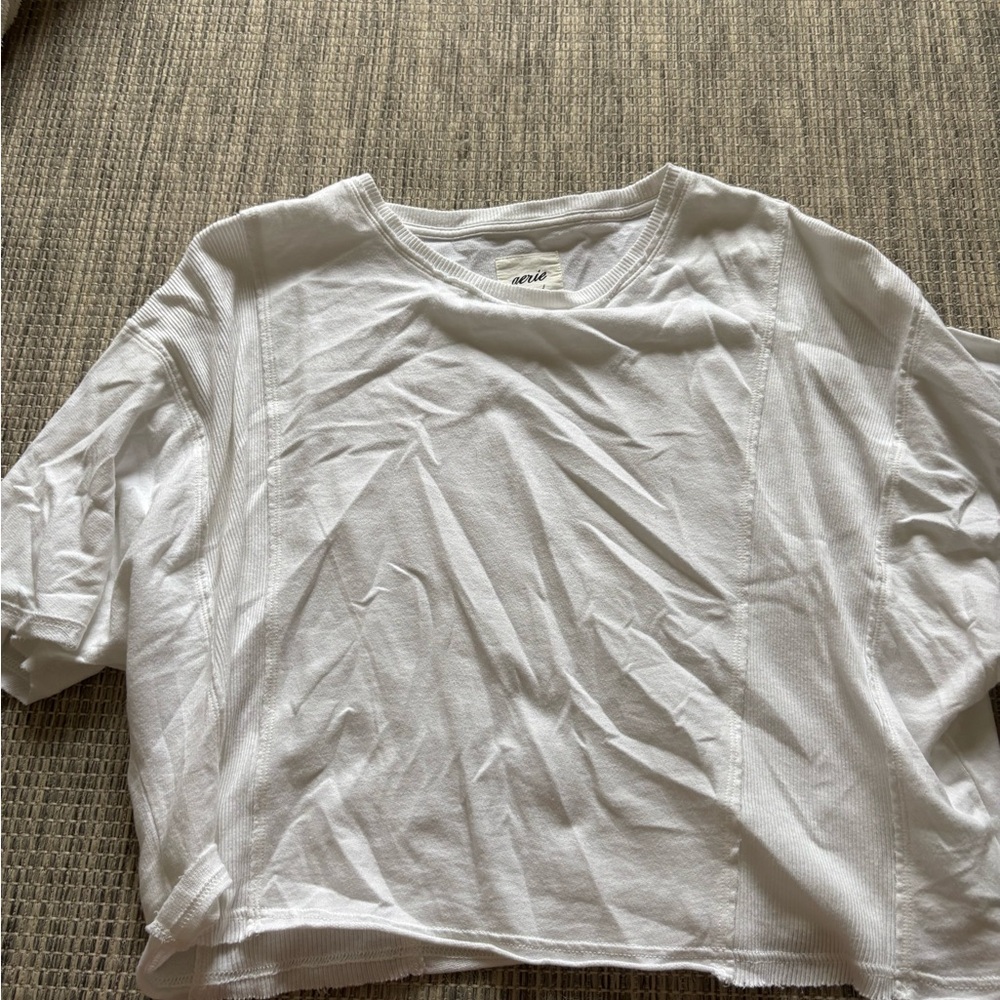 Aerie White Short Sleeve Top